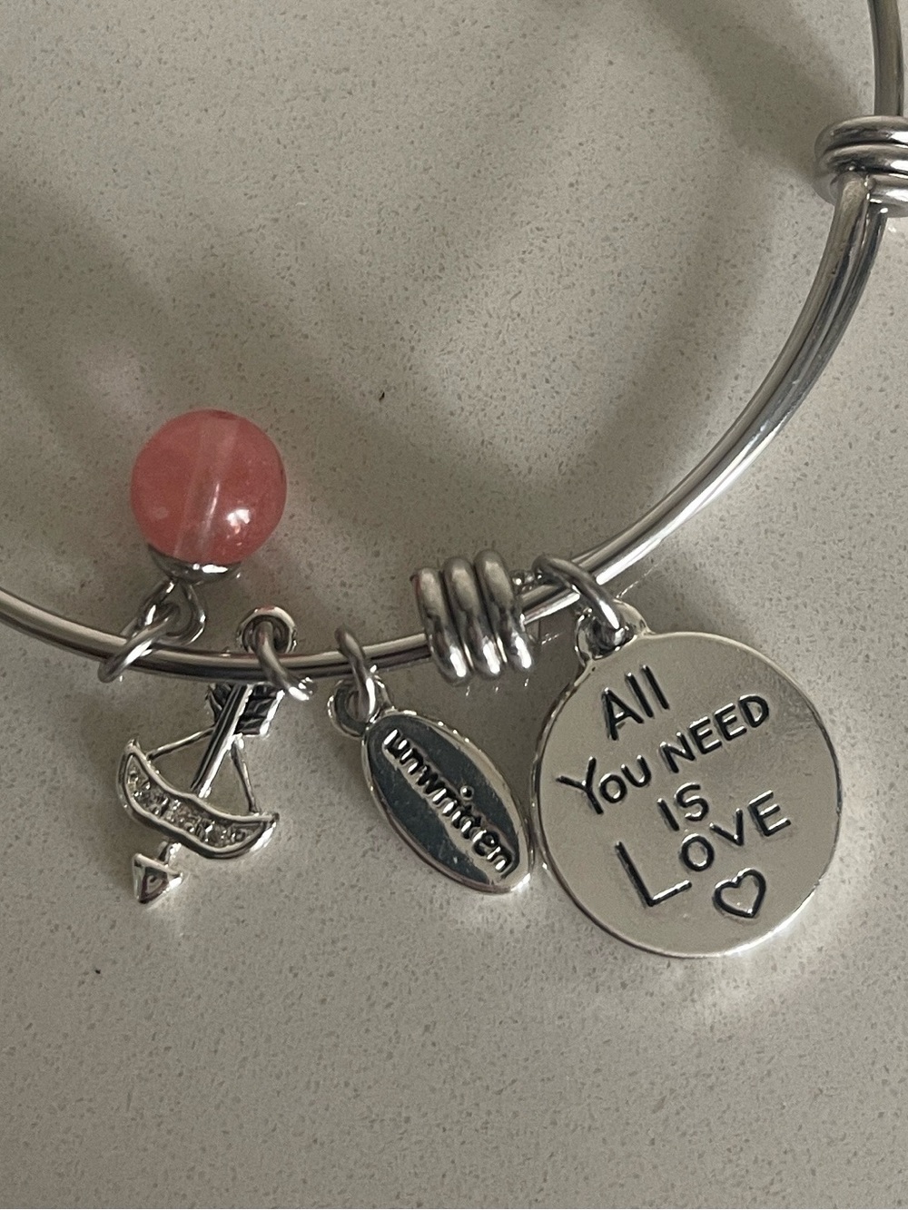 NWOT $28 Unwritten Adjustable Stainless Steel Bangle Bracelet